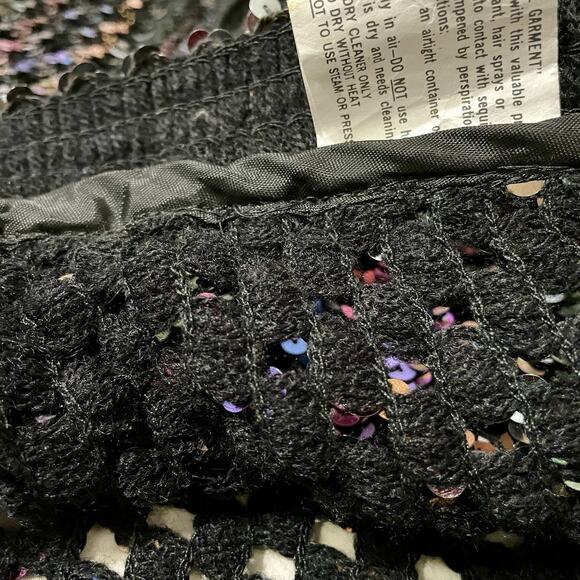 Vintage Three Flaggs Purple Sequined Cardigan Jacket Size See Photos Long Sleeve - Picture 10 of 11